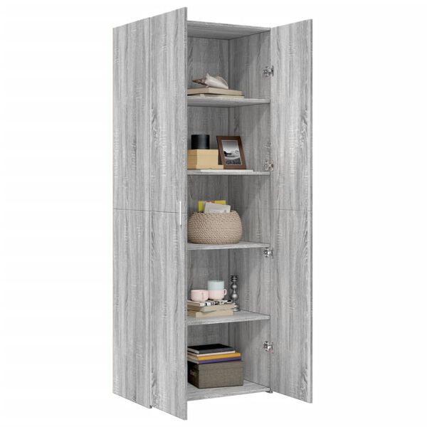 vidaXL Highboard Grey Sonoma 70x42.5x185 cm Engineered Wood
