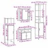 vidaXL Bathroom Furniture Set 4 pcs Sonoma Oak Engineered Wood