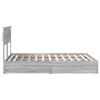 vidaXL Storage Bed Grey Sonoma 140 x 200 cm Engineered Wood