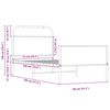 vidaXL Bed Frame without Mattress 75x190 cm Sonoma Oak Engineered Wood
