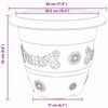 vidaXL Round Flower Pot 24 pcs Brick Red &Oslash; 30 x 25 cm Plastic