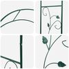 vidaXL Garden Arch Floral Green 115 x 37 x 231 cm