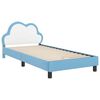 vidaXL Children's Bed Frame with Headboard Blue 90 x 200 cm PU