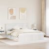 vidaXL Bed Frame with Headboard White 180 x 200 cm Solid Pine Wood