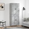 vidaXL Highboard Concrete Grey 69.5x34x180 cm Engineered Wood