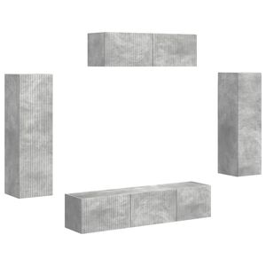 vidaXL TV Cabinet 5 pcs Concrete Grey