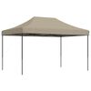 vidaXL Party Tent Folding Taupe 292 x 440 x 315 cm Oxford Fabric