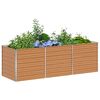 vidaXL Garden Raised Bed 240x80x77 cm Galvanized Steel Silver