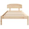 vidaXL Bed Frame with Headboard Natural 80 x 200 cm Solid Pine Wood