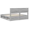 vidaXL Bed Frame Grey Sonoma 180 x 200 cm Solid Pine Wood