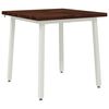 vidaXL 60 x 55 x 75 cm Solid Acacia Wood Dark Brown and White