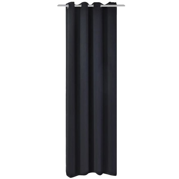 vidaXL Blackout Curtain with Metal Eyelets 270x245 cm Black