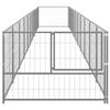 vidaXL Dog Kennel Silver 10 m&sup2; Steel