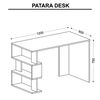 Homemania Computer Desk Patara 120x60x75 cm White and Oak