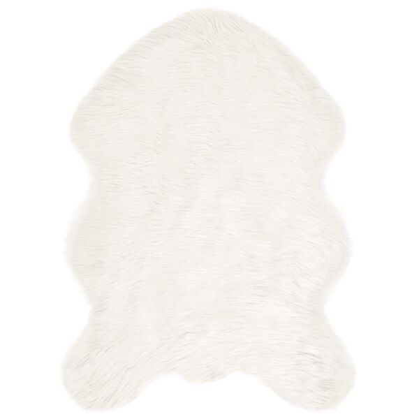 vidaXL Faux Sheepskin Rug Tafalla White 60 x 90 cm Polyester