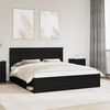 vidaXL Bed Frame with Headboard Black 180 x 200 cm Solid Pine Wood