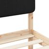 vidaXL Bed Frame with Upholstered Headboard Black 150 x 200 cm