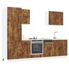 vidaXL 7 Piece Kitchen Cabinet Set Porto Smoked Oak Engineered Wood