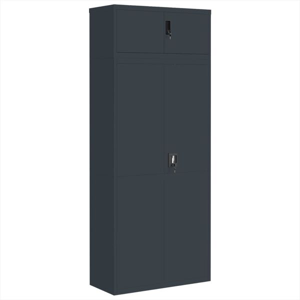 vidaXL File Cabinet Anthracite 90x40x220 cm Steel