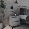 vidaXL Bed Cabinets with Metal Legs 2 pcs Grey Sonoma 40x35x50 cm