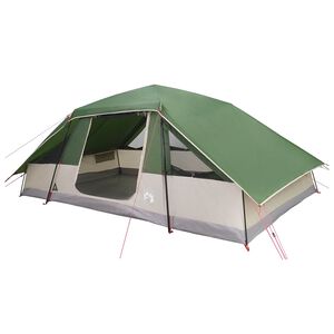 vidaXL Family Tent with Rainfly Water-resistant 10-Person Green