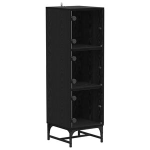 vidaXL Sideboard Black Oak 35 x 37 x 117 cm