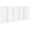 vidaXL Gabion Planter | Silver | Steel wire | 260 x 40 x 120 cm | Durable