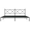 vidaXL Metal Bed Frame without Mattress with Headboard Black 193x203cm