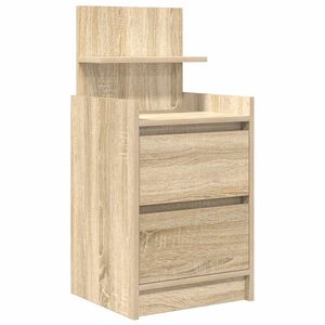 vidaXL Bedside Cabinet with 2 Drawers Sonoma Oak 38x34x80 cm