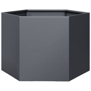 vidaXL Garden Planter Anthracite Hexagon 69x60x45 cm Steel