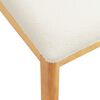 vidaXL Dining Chair 2 pcs Natural and White Solid Rubberwood