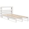 vidaXL Bed Frame without Mattress White 75x190 cm Small Single Solid Wood Pine