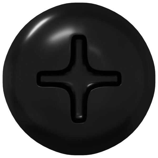 vidaXL Self Tapping Nail 12 pcs Black 4 x 25 mm Steel