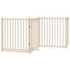 vidaXL Dog Gate with Door Foldable 10 Panels 800 cm Poplar Wood