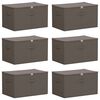 vidaXL Storage Box 6 pcs Anthracite 55 x 35 x 32 cm Non-woven fabric