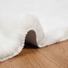 vidaXL Faux Rabbit Fur Rug Olite White 240 x 240 cm Polyester