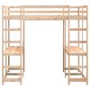 vidaXL Loft Bed with Desk and Ladder 160x200 cm Solid Wood Pine