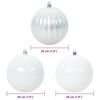 vidaXL Christmas Bauble Set 4 pcs White Plastic