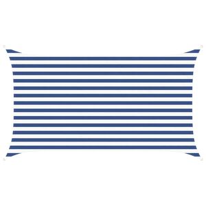vidaXL Sun Shade Sail Blue and White 3.5 x 2 m 100% Polyester Oxford