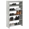 vidaXL Shoe Rack Grey Sonoma 60x25x100 cm Engineered Wood