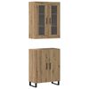 vidaXL Highboard 2 pcs Artisan oak 69.5 x 34 x 180 cm Engineered wood