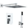 vidaXL Concealed Shower System (Square) Silver Stainless Steel 201