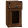 vidaXL Side Cabinet with Drawer Brown Oak 40x50x75 cm Engineered Wood