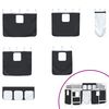 vidaXL Kids'Loft Bed Frame with Curtains White and Black