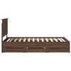 vidaXL Bed Frame with Drawer Brown Oak 100 x 200 cm Engineer Wood