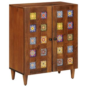 vidaXL Sideboard Walnut 60 x 33 x 75 cm Solid Mango Wood