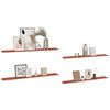 vidaXL Wall Shelf with Shelf 4 pcs Red 115 x 9 x 3 cm Engineered Wood