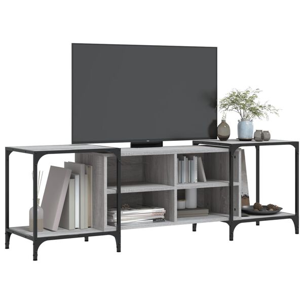 vidaXL TV Cabinet Grey Sonoma 153x37x50 cm Engineered Wood