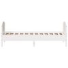 vidaXL Bed Frame without Mattress White 75x190 cm Small Single Solid Wood Pine