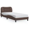 vidaXL Bed Frame with LED without Mattress "Hvar" Brown 90x190 cm